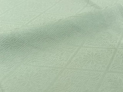 平和屋着物▽上質な色無地　単衣　花菱地紋　千草鼠色　正絹　逸品　AABI7740jh