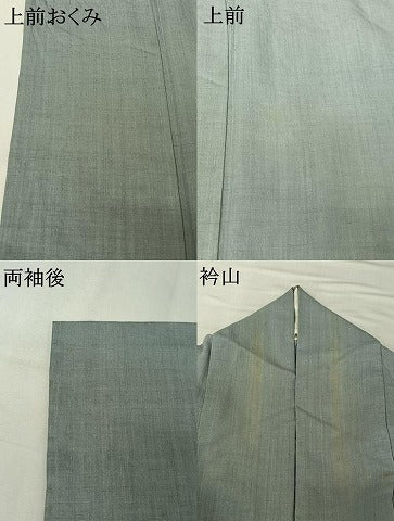 平和屋着物▽本場結城紬　重要無形文化財　単衣　色無地　薄花色　証紙付き　正絹　逸品　AABI7742jh