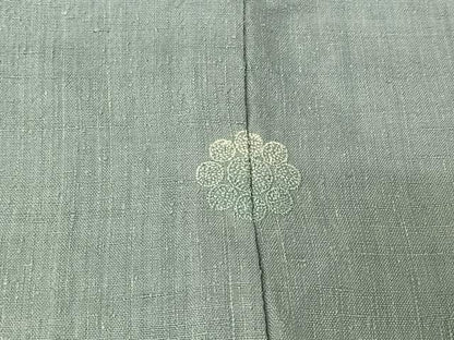 平和屋着物▽本場結城紬　重要無形文化財　単衣　色無地　薄花色　証紙付き　正絹　逸品　AABI7742jh
