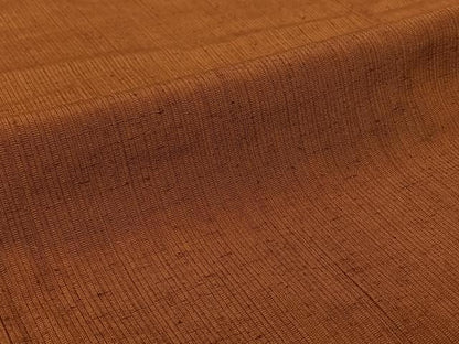 平和屋着物▽上質な紬　単衣　霞文　茶色　正絹　逸品　AABI7758jh