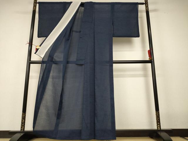 平和屋着物＊夏物　色無地　芝紋紗　褐返色　正絹　逸品　AABI7764jd