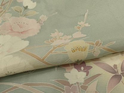 平和屋着物＊夏物　訪問着　絽　風景草花文　暈し染め　正絹　逸品　未使用　AABI7766jd