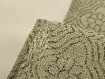 平和屋着物＊夏物　小千谷ちぢみ　幾何学花文　麻　逸品　AABI7769jd