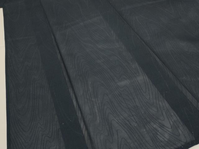 平和屋着物＊夏物　小紋　紗　杢目文　銀通し地　正絹　逸品　AABI7772jd