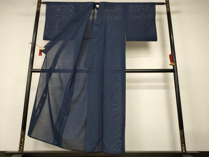 平和屋着物＊夏物　色無地　絽　霞紋紗　褐返色　正絹　逸品　AABI7777jd