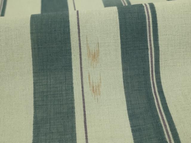 平和屋着物＊夏物　小紋　紗　間道　洗える着物　AABI7779jd