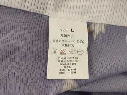 平和屋着物＊夏物　小紋　絽　草花文　洗える着物　AABI7786jd