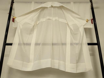 平和屋着物＊夏物　長襦袢　絽　鳥の子色　正絹　逸品　AABI7794jd