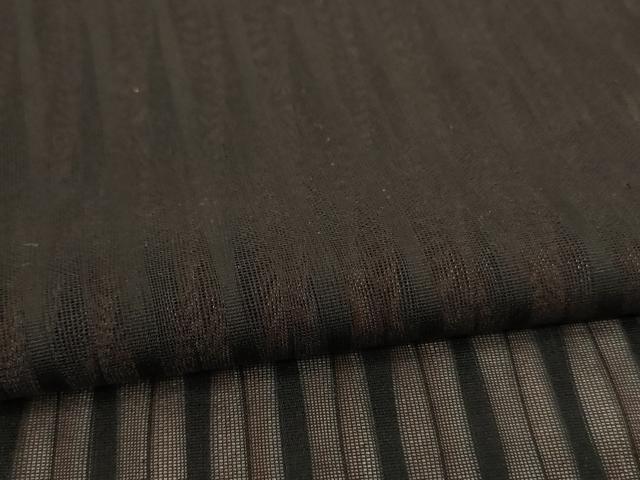 平和屋着物＊夏物　小紋　紗　縞　正絹　逸品　AABI7802jd