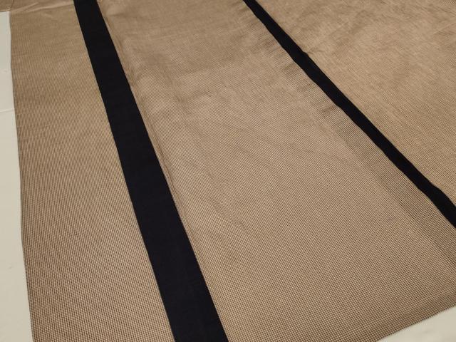 平和屋着物＊夏物　小紋　紗　間道　正絹　逸品　AABI7804jd