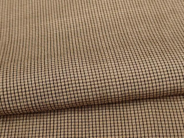 平和屋着物＊夏物　小紋　紗　間道　正絹　逸品　AABI7804jd