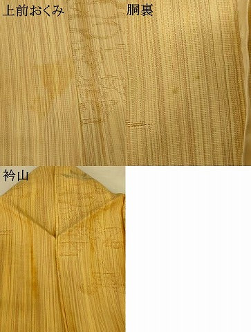 平和屋着物＊夏物　小紋　紗　笹文　正絹　逸品　AABI7808jd