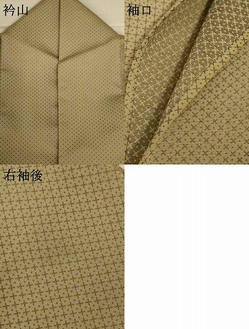 平和屋着物＊夏物　お召　疋田文様　正絹　逸品　AABI7811jd