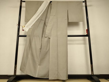 平和屋着物＊夏物　お召　疋田文様　正絹　逸品　AABI7811jd