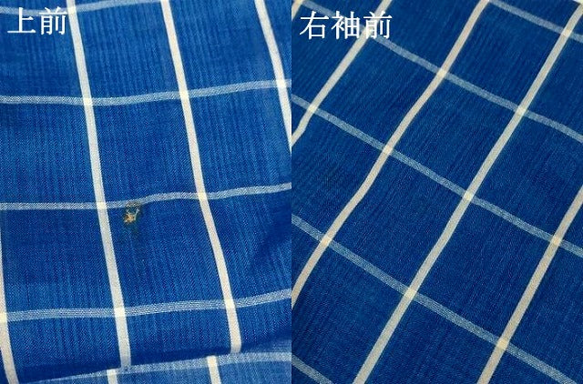 平和屋着物＊夏物　小紋　紗　格子　正絹　逸品　AABI7818jd