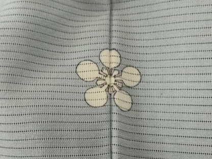 平和屋着物＊夏物　色無地　絽　灰青色　丹後ちりめん　反端付き　正絹　逸品　AABI7820jd