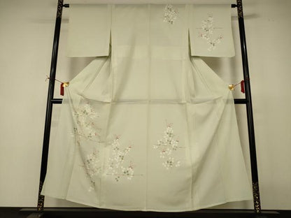 平和屋着物＊夏物　訪問着　絽　刺繍　萩文　金彩　正絹　逸品　AABI7823jd