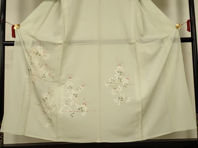 平和屋着物＊夏物　訪問着　絽　刺繍　萩文　金彩　正絹　逸品　AABI7823jd