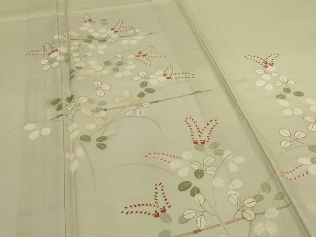 平和屋着物＊夏物　訪問着　絽　刺繍　萩文　金彩　正絹　逸品　AABI7823jd