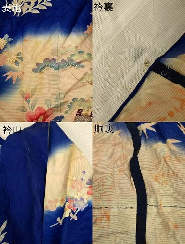 平和屋着物＊夏物　振袖　絽　風景草花文　金彩　正絹　逸品　AABI7825jd