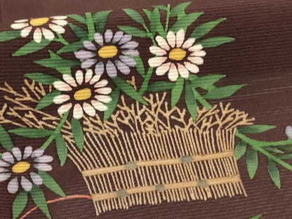 平和屋着物＊夏物　訪問着　絽　手描き　草花文　正絹　逸品　AABI7826jd
