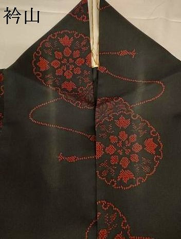 平和屋着物＊夏物　小紋　紗　雪輪花文　洗える着物　AABI7830jd