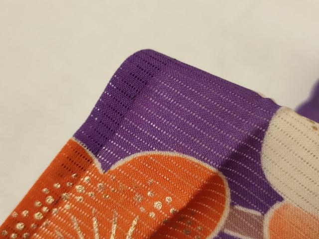 平和屋着物＊夏物　振袖　絽　駒刺繍　御所車梅文　金彩　正絹　逸品　AABI7831jd