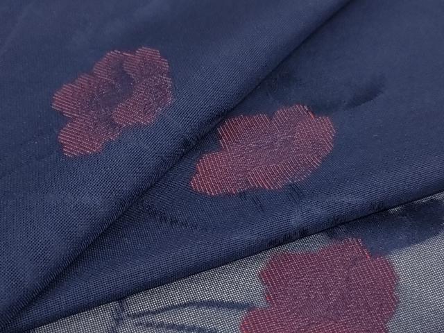 平和屋着物＊夏物　小紋　紗　草花文　正絹　逸品　未使用　AABI7839jd