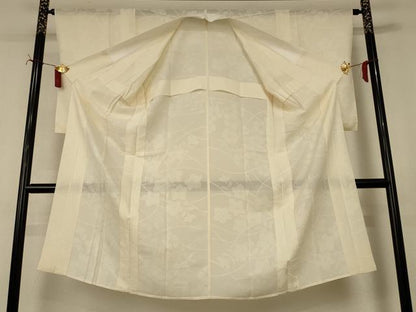 平和屋着物＊夏物　長襦袢　絽　芝花文　正絹　逸品　AABI7841jd