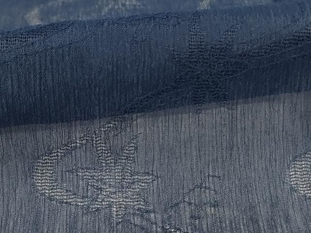 平和屋着物＊夏物　色無地　流水楓紋紗　褐返色　洗える着物　AABI7848jd