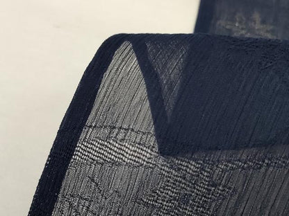 平和屋着物＊夏物　色無地　流水楓紋紗　褐返色　洗える着物　AABI7848jd