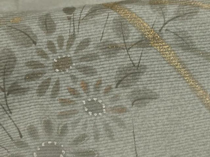 平和屋着物＊夏物　訪問着　絽　手描き　草葉文　暈し染め　金彩　正絹　逸品　AABI7853jd