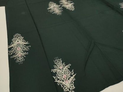 平和屋着物＊夏物　小紋　紗　飾花文　銀糸　正絹　逸品　AABI7856jd