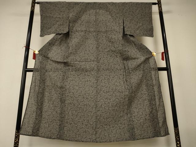 平和屋着物＊夏物　小千谷ちぢみ　唐草文　麻　逸品　AABI7859jd