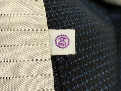 平和屋着物＊夏物　本塩沢　夏塩沢　110亀甲　横段文　高島屋扱い　正絹　逸品　AABI7860jd