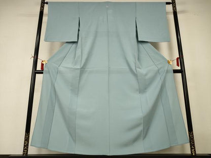 平和屋着物＊夏物　色無地　絽　水浅葱色　正絹　逸品　AABI7865jd