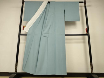 平和屋着物＊夏物　色無地　絽　水浅葱色　正絹　逸品　AABI7865jd