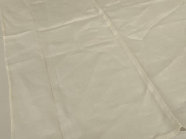 平和屋着物＊夏物　長襦袢　草花紋紗　生成り色　麻　AABI7867jd