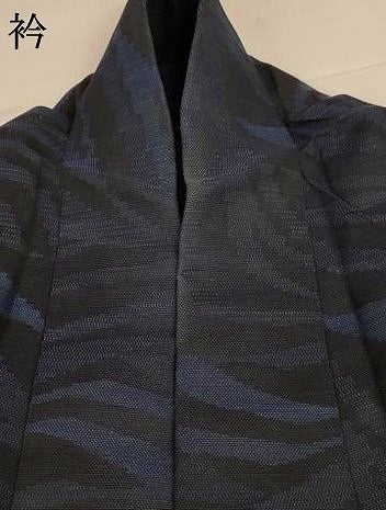 平和屋着物＊夏物　小紋　紗　幾何学文様　正絹　逸品　AABI7870jd