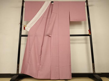平和屋着物＊夏物　色無地　絽　鴇浅葱色　正絹　逸品　AABI7871jd