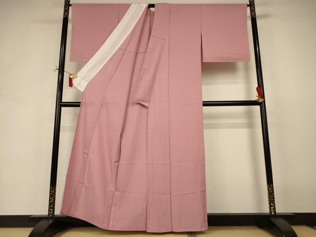平和屋着物＊夏物　色無地　絽　鴇浅葱色　正絹　逸品　AABI7871jd