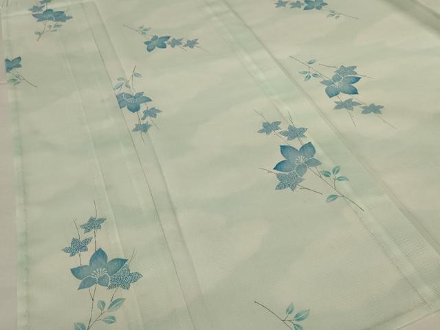 平和屋着物＊夏物　小紋　絽　草花文　洗える着物　AABI7872jd