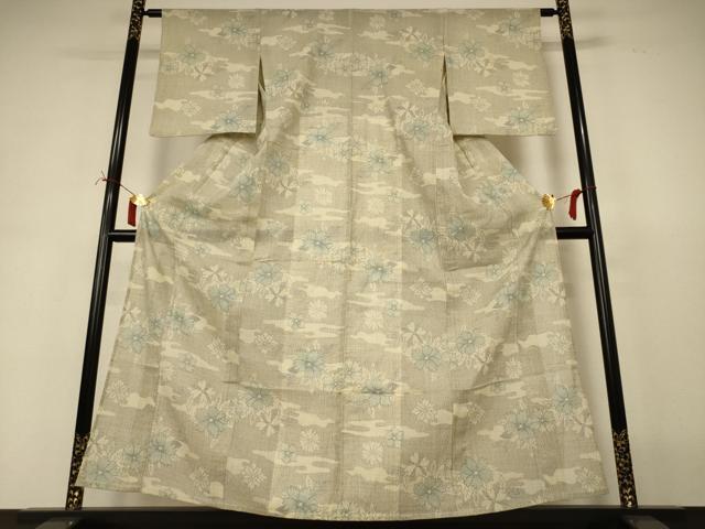 平和屋着物＊夏物　小紋　草花文　AABI7883jd