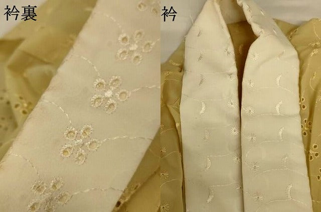 平和屋着物＊夏物　長襦袢　総レース　草花文　木蘭色色　洗える着物　AABI7887jd