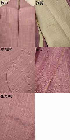 平和屋着物＊夏物　紗紬　霞文　正絹　逸品　AABI7889jd