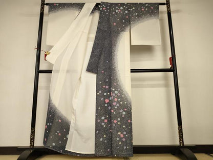 平和屋着物＊夏物　訪問着　作家物　絽　箔散らし文　正絹　逸品　AABI7890jd