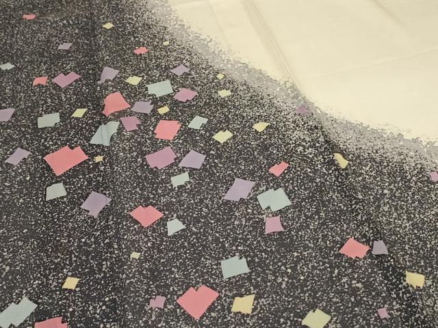 平和屋着物＊夏物　訪問着　作家物　絽　箔散らし文　正絹　逸品　AABI7890jd