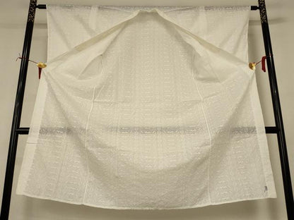 平和屋着物＊夏物　長襦袢　総レース　草花文　白色　綿　逸品　AABI7896jd
