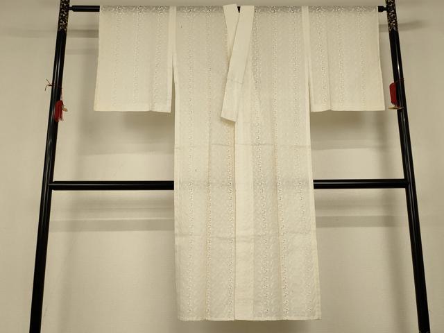 平和屋着物＊夏物　長襦袢　総レース　草花文　鳥の子色　綿　逸品　AABI7897jd