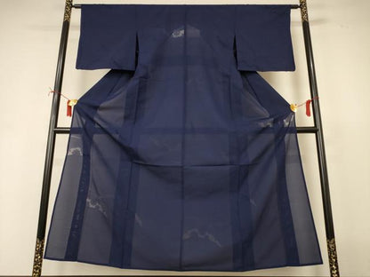 平和屋着物＊夏物　色無地　雪芝花文紗　正絹　逸品　AABI7898jd